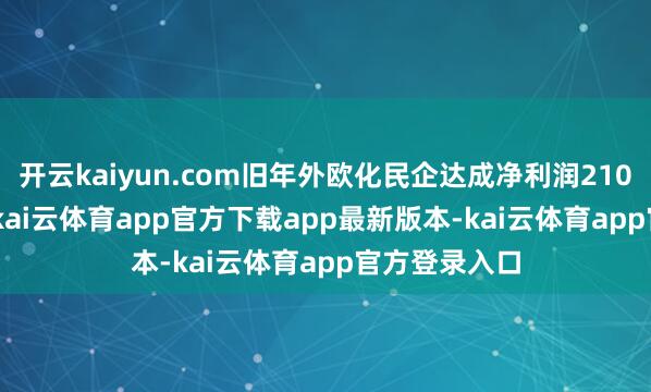 开云kaiyun.com旧年外欧化民企达成净利润21087.99亿元-kai云体育app官方下载app最新版本-kai云体育app官方登录入口